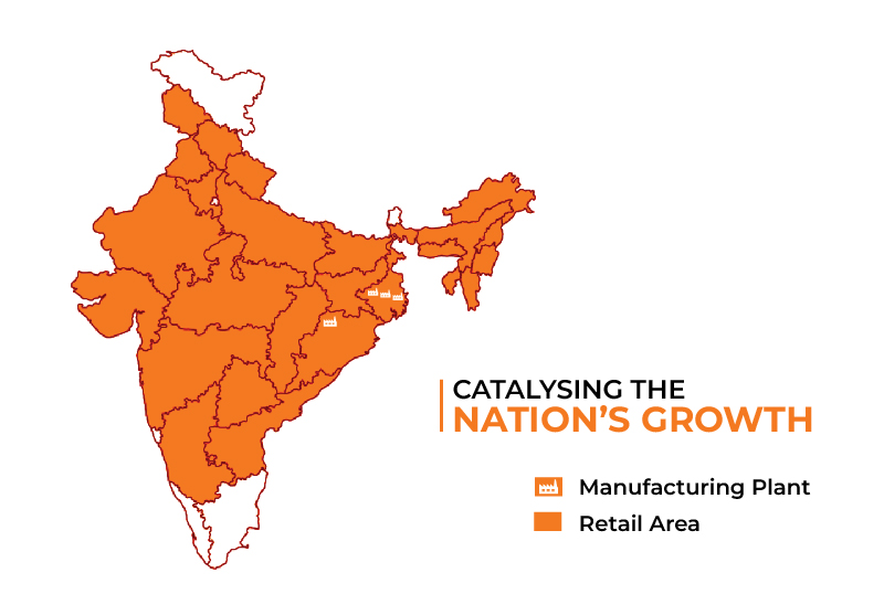 SEL Tiger TMT Bar manufacturing plant and retail area